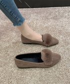 【ミニミニストア/miniministore】のファー付きパンプスポインテッドトゥ韓国風 モカ|ID: prp329100004788619 ipo3291000000034793550