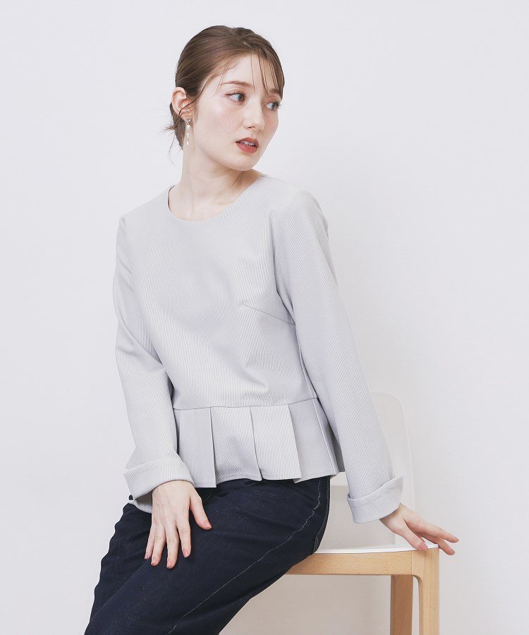 【インデックス/INDEX】のストレッチペプラムラメトップス【洗濯機OK/防シワ/抗ピル】《S~3L》 インテリア・キッズ・メンズ・レディースファッション・服の通販 founy(ファニー) ファッション Fashion レディースファッション Fashion for Women トップス・カットソー Cut & Sew Tops おすすめ Recommended / Our Picks シンプル Simple, Minimal ストレッチ Stretch, Stretchy Fabric スマート Smart, Elegant スリット Slit, Slit Detail セットアップ Set-Up, Coordinated Outfit デコルテ Décolleté, Neckline フォーマル Formal, Dressy ペプラム Peplum, Flared Hem エレガント 上品 Elegant サックスブルー|ID: prp329100004788620 ipo3291000000034878899