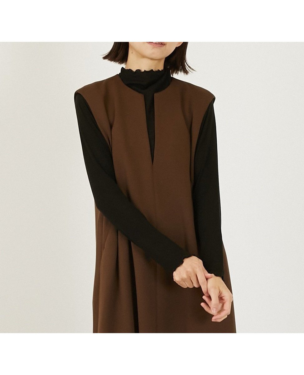 【メルローズ クレール/MELROSE claire】のボトルネックプルオーバー インテリア・キッズ・メンズ・レディースファッション・服の通販 founy(ファニー) ファッション Fashion レディースファッション Fashion for Women トップス・カットソー Cut & Sew Tops カジュアルプルオーバー・ニットトップス Pullovers & Knit Tops / Casual Pullovers インナー Innerwear カットソー Cut and Sewn Top シアー Sheer, See-Through フリル Frill, Ruffle ベーシック Basic, Essential ボトルネック Bottle Neck, Mock Neck ブラック|ID: prp329100004788653 ipo3291000000034922812