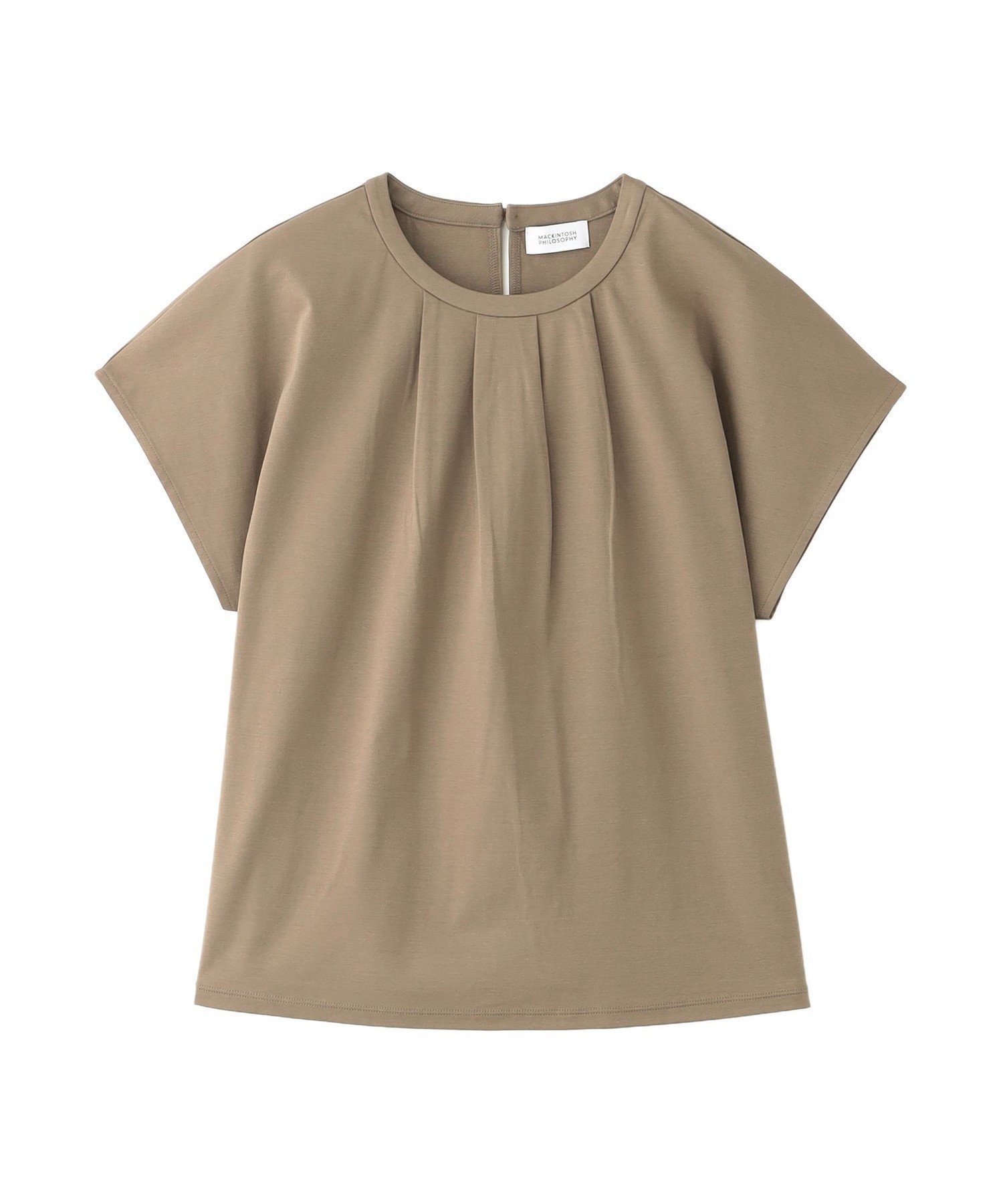 【マッキントッシュ フィロソフィー/MACKINTOSH PHILOSOPHY】のクールタッチフロントタックカットソー インテリア・キッズ・メンズ・レディースファッション・服の通販 founy(ファニー) 　ファッション　Fashion　レディースファッション　Fashion for Women　トップス・カットソー　Cut & Sew Tops　カットソー・ベーシックTシャツ　Cut-and-Sewn Tops / Stretch Tees & Basics　おすすめ　Recommended / Our Picks　カットソー　Cut and Sewn Top　シルケット　Silket, Silky Cotton　フロント　Front, Front Design　夏　Summer　キャメル|ID: prp329100004788656 ipo3291000000034752258