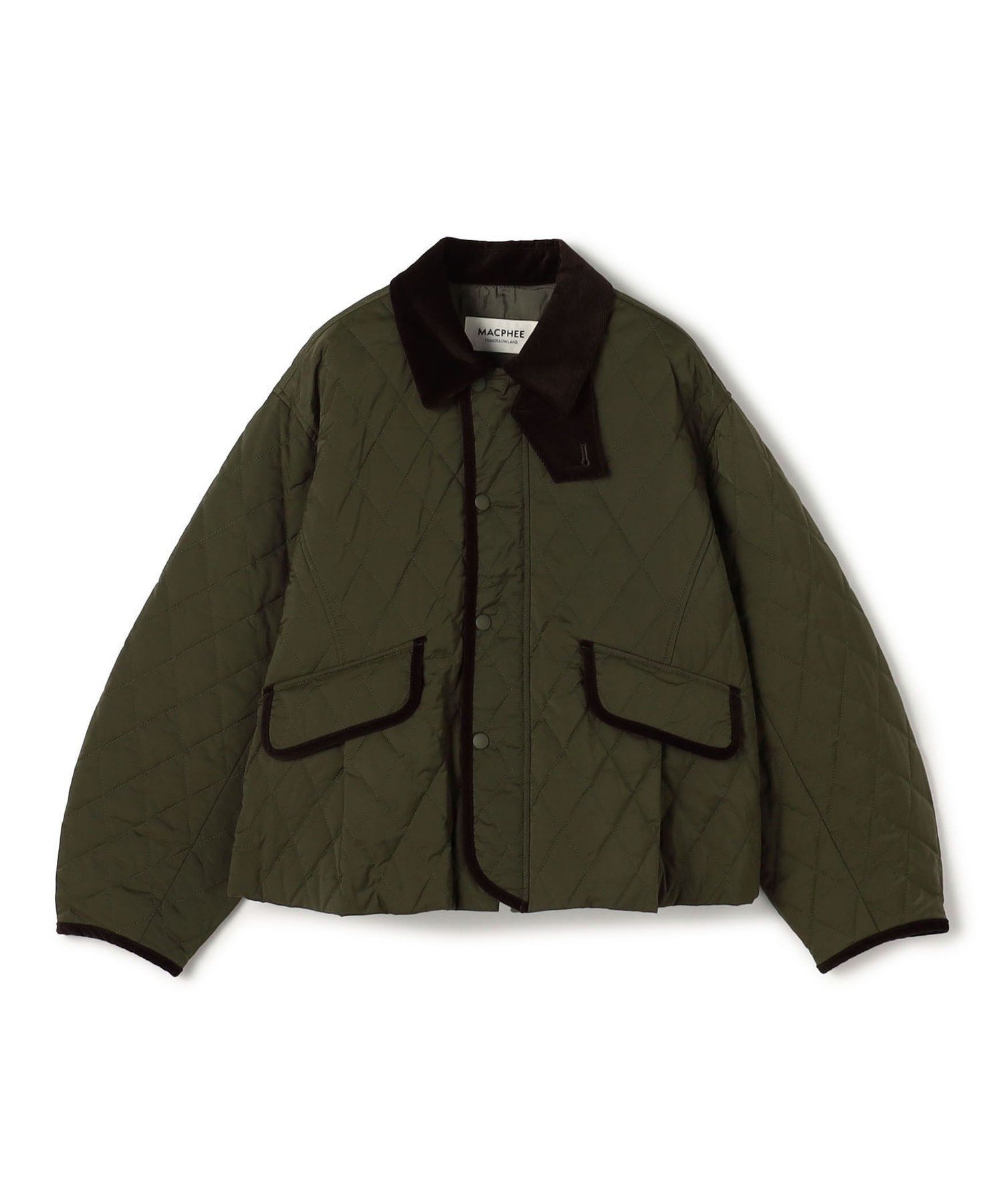 【トゥモローランド/TOMORROWLAND】のキルティング テントラインジャケット インテリア・キッズ・メンズ・レディースファッション・服の通販 founy(ファニー) 　ファッション　Fashion　レディースファッション　Fashion for Women　アウター　Coat / Outerwear Collection　レディースジャケット・軽アウター　Jackets　キュプラ　Cupro, Eco Fabric　キルティング　Quilted, Quilting　コンパクト　Compact, Small Size　コーデュロイ　Corduroy, Cord Fabric　スリーブ　Sleeve, Long Sleeve / Short Sleeve　トレンド　Trend, Trending Now　フロント　Front, Front Design　ブルゾン　Blouson, Bomber Jacket　ポケット　Pocket, Pocket Detail　57 カーキ|ID: prp329100004788658 ipo3291000000034947647