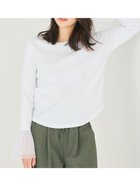 【コカ/COCA】の袖チュール切り替えトップス 人気、トレンドファッション・服の通販 founy(ファニー) ファッション Fashion レディースファッション Fashion for Women トップス・カットソー Cut & Sew Tops インナー Innerwear カットソー Cut and Sewn Top シンプル Simple, Minimal スウェット / スエット Sweatshirt, Sweatwear チュール Tulip, Tulip Motif デニム Denim, Jeans Material フェミニン Feminine, Girly ポケット Pocket, Pocket Detail 2025年 2025 2025-2026秋冬・A/W Autumn/Winter 2025–26 AW25–26 thumbnail White|ID: prp329100004788664 ipo3291000000034869591