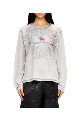 【ディーゼル/DIESEL】のウィメンズ 長袖Tシャツ T-NORMY-LS 人気、トレンドファッション・服の通販 founy(ファニー) ファッション Fashion レディースファッション Fashion for Women トップス・カットソー Cut & Sew Tops シャツ・ブラウス・オフィスカジュアル Elegant Blouses & Button-Ups ロングTシャツ・Tシャツ Longline T-Shirts & Tees ストーン Stone, Gem-Like プリント Print, Printed Pattern ラグジュアリー Luxury, Elegant 長袖 Long Sleeve, Full Sleeve |ID:prp329100004788686