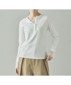 【カレンソロジー/Curensology】のヘンリーレースロングスリーブTシャツ 人気、トレンドファッション・服の通販 founy(ファニー) ファッション Fashion レディースファッション Fashion for Women トップス・カットソー Cut & Sew Tops シャツ・ブラウス・オフィスカジュアル Elegant Blouses & Button-Ups ロングTシャツ・Tシャツ Longline T-Shirts & Tees エレガント 上品 Elegant カットソー Cut and Sewn Top キュプラ Cupro, Eco Fabric シアー Sheer, See-Through フェミニン Feminine, Girly レース Lace, Lace Fabric ロング Long, Long-Length A/W・秋冬 Autumn/Winter おすすめ Recommended / Our Picks thumbnail ホワイト|ID: prp329100004788703 ipo3291000000034752407