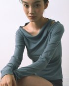 【エイチオーヴィー/H O V】のkiehtova/ONE SHOULDER DRAPE TOPS/ワンショルダードレープトップス 長袖 カットソー blue|ID: prp329100004788722 ipo3291000000034752490