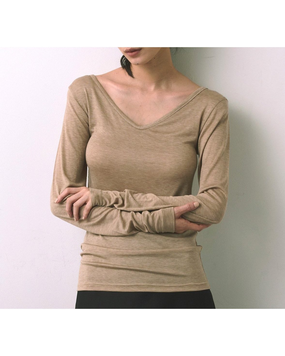 【エイチオーヴィー/H O V】のkiehtova/BACK OPEN TOPS/バックオープントップス 長袖 カットソー 人気、トレンドファッション・服の通販 founy(ファニー) 　ファッション　Fashion　レディースファッション　Fashion for Women　トップス・カットソー　Cut & Sew Tops　カットソー・ベーシックTシャツ　Cut-and-Sewn Tops / Stretch Tees & Basics　おすすめ　Recommended / Our Picks　インナー　Innerwear　カットソー　Cut and Sewn Top　長袖　Long Sleeve, Full Sleeve　 other-1|ID: prp329100004788725 ipo3291000000034752501