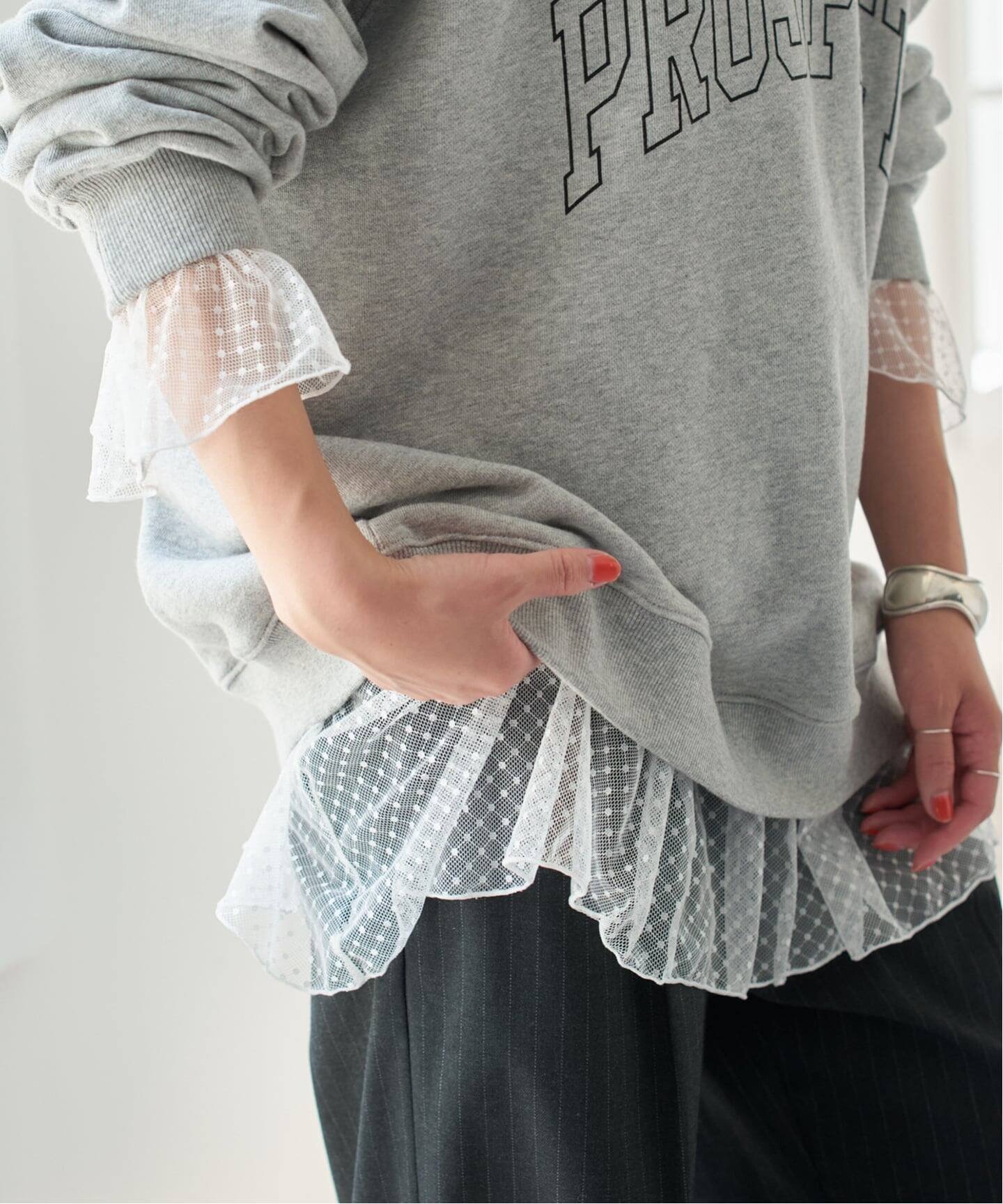 【スピック&スパン/Spick & Span】の《追加3 》チュールドットチュニックプルオーバー 人気、トレンドファッション・服の通販 founy(ファニー) 　ファッション　Fashion　レディースファッション　Fashion for Women　トップス・カットソー　Cut & Sew Tops　カジュアルプルオーバー・ニットトップス　Pullovers & Knit Tops / Casual Pullovers　 other-1|ID: prp329100004788728 ipo3291000000034752511