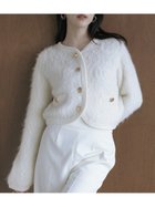 【スナイデル/SNIDEL】のファーライクフリルニットジャケット IVR[003]|ID:prp329100004788747