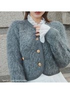 【スナイデル/SNIDEL】のファーライクフリルニットジャケット CGRY[007]|ID:prp329100004788747