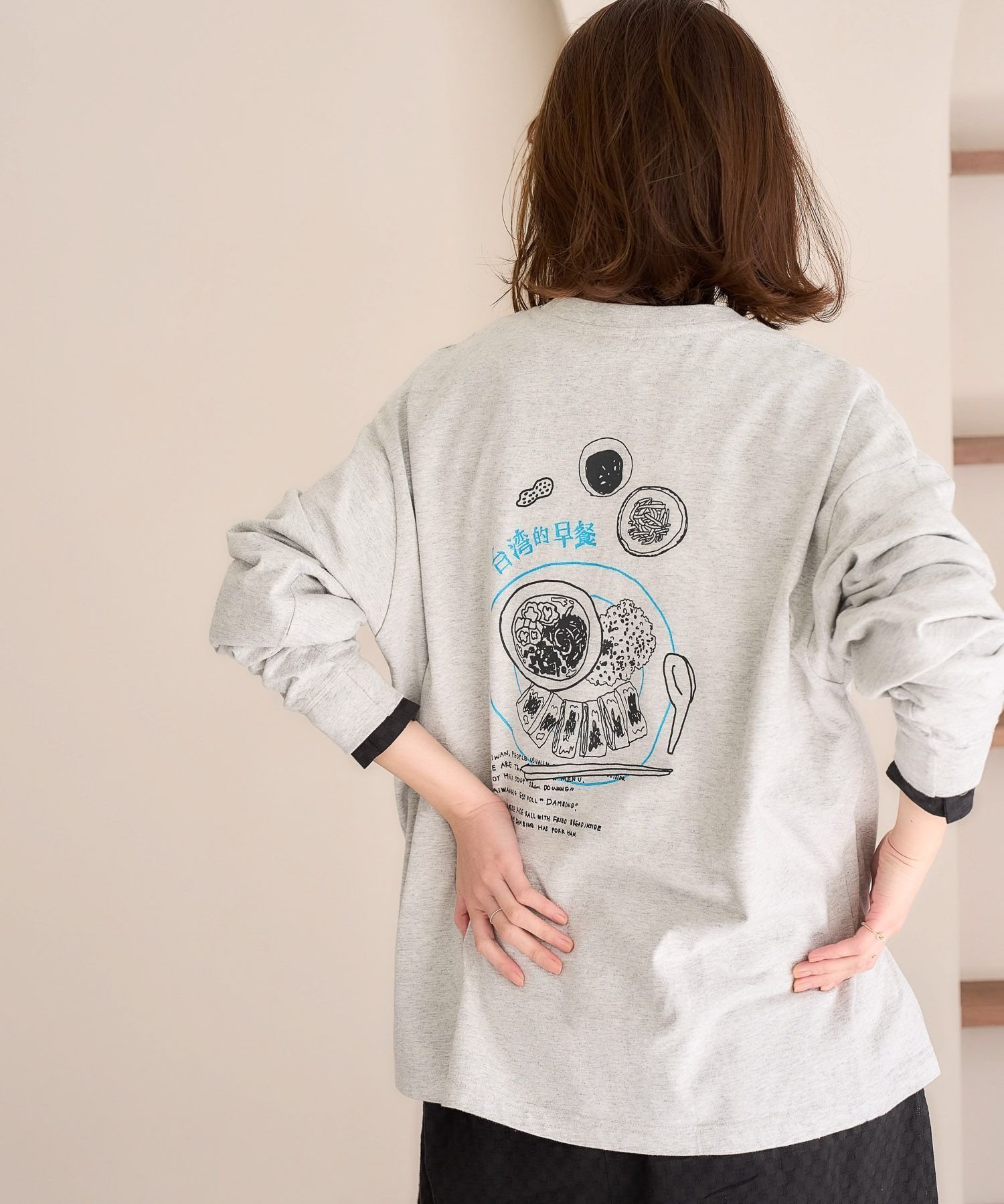 【スタディオ クリップ/studio CLIP】のブレックファーストロングスリーブTシャツ 人気、トレンドファッション・服の通販 founy(ファニー) 　ファッション　Fashion　レディースファッション　Fashion for Women　トップス・カットソー　Cut & Sew Tops　シャツ・ブラウス・オフィスカジュアル　Elegant Blouses & Button-Ups　ロングTシャツ・Tシャツ　Longline T-Shirts & Tees　イラスト　Illustration　カットソー　Cut and Sewn Top　コラボ　Collaboration, Collab　サロペット　Overalls, Salopette　雑誌　Magazine, Fashion Magazine　ボトム　Bottoms, Lower Wear　モチーフ　Motif, Design Theme　ルーズ　Loose, Oversized　ワイド　Wide, Wide Fit　おすすめ　Recommended / Our Picks　 other-1|ID: prp329100004788755 ipo3291000000034752639