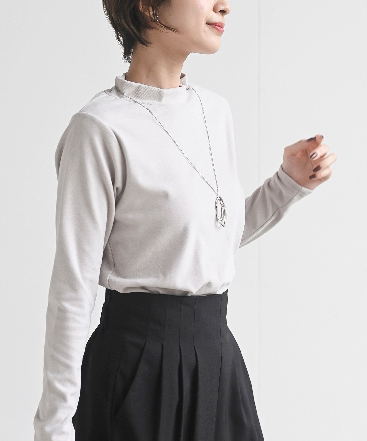 【アールピーエス/rps】の吸湿発熱加工ハイネックカットソー インテリア・キッズ・メンズ・レディースファッション・服の通販 founy(ファニー) ファッション Fashion レディースファッション Fashion for Women トップス・カットソー Cut & Sew Tops カットソー・ベーシックTシャツ Cut-and-Sewn Tops / Stretch Tees & Basics なめらか Smooth, Silky Texture インナー Innerwear カットソー Cut and Sewn Top コンパクト Compact, Small Size シンプル Simple, Minimal ハイネック High Neck, Mock Neck 再入荷 Restock / Back in Stock ライトグレー|ID: prp329100004788763 ipo3291000000034774672