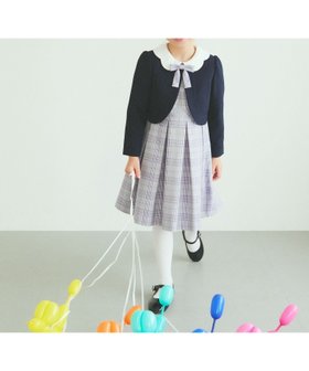【ビームス ミニ/BEAMS mini / KIDS】のセレモニー ワンピース + ボレロ セット 26SS(110~130cm) ビームスセレモニー2026 入学式 卒業式 入園式 卒園式 フォーマル 面接 式典 七五三 発表会 人気、トレンドファッション・服の通販 founy(ファニー) ファッション Fashion キッズファッション Fashion for Kids ワンピース Dresses エレガント 上品 Elegant チェック Check, Plaid, Tartan フォーマル Formal, Dressy ベーシック Basic, Essential ボレロ Bolero, Short Cardigan 半袖 Short Sleeve, Half Sleeve リボン Ribbon, Bow レース Lace, Lace Fabric セレモニー Ceremony 入学式 Entrance Ceremony 卒業式 Graduation Ceremony 結婚式 Wedding 2026年 2026 |ID:prp329100004788781
