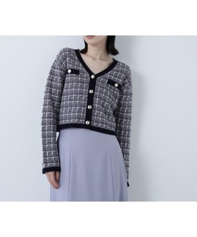 【ナチュラル ビューティー ベーシック/NATURAL BEAUTY BASIC】のツイードVネックカーディガン 人気、トレンドファッション・服の通販 founy(ファニー) ファッション Fashion レディースファッション Fashion for Women トップス・カットソー Cut & Sew Tops カーディガン・羽織り Layered Style Cardigans Vネックトップス V-Neck Tops / V-Cut Neckline Shirts カーディガン Cardigan, Knitwear ショート Short, Short Length ツイード Twill, Twill Weave バランス Balance, Style Balance |ID:prp329100004788782