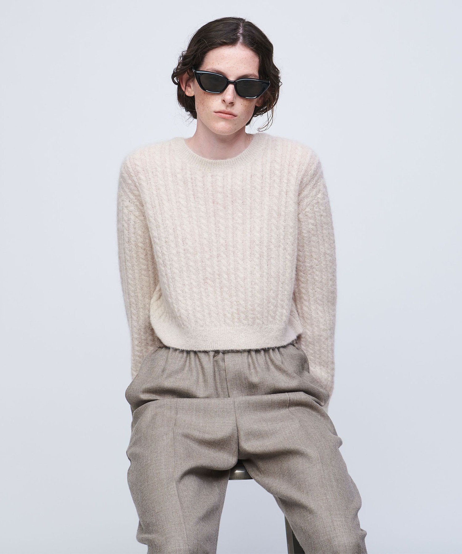 【ユナイテッドアローズ/UNITED ARROWS】のAEWEN MATOPH ミニケーブル ショートニット インテリア・キッズ・メンズ・レディースファッション・服の通販 founy(ファニー) 　ファッション　Fashion　レディースファッション　Fashion for Women　トップス・カットソー　Cut & Sew Tops　ニット　Knit Tops & Sweaters　コンパクト　Compact, Small Size　ショート　Short, Short Length　ハーフ　Half, Half-Length　ワイド　Wide, Wide Fit　アウトレット　Outlet / Clearance　NATURAL|ID: prp329100004788797 ipo3291000000034752811