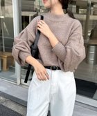 【アンドミー/andme】の天竺編み ボリューム袖 ニット トップス グレージュ|ID: prp329100004788801 ipo3291000000034752821