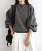 【アンドミー/andme】の天竺編み ボリューム袖 ニット トップス チャコールグレー|ID: prp329100004788801 ipo3291000000034752830