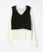 【ジーナシス/JEANASiS】のパッチワークニットビスチェ2P ブラック×ホワイト|ID: prp329100004788857 ipo3291000000034753035