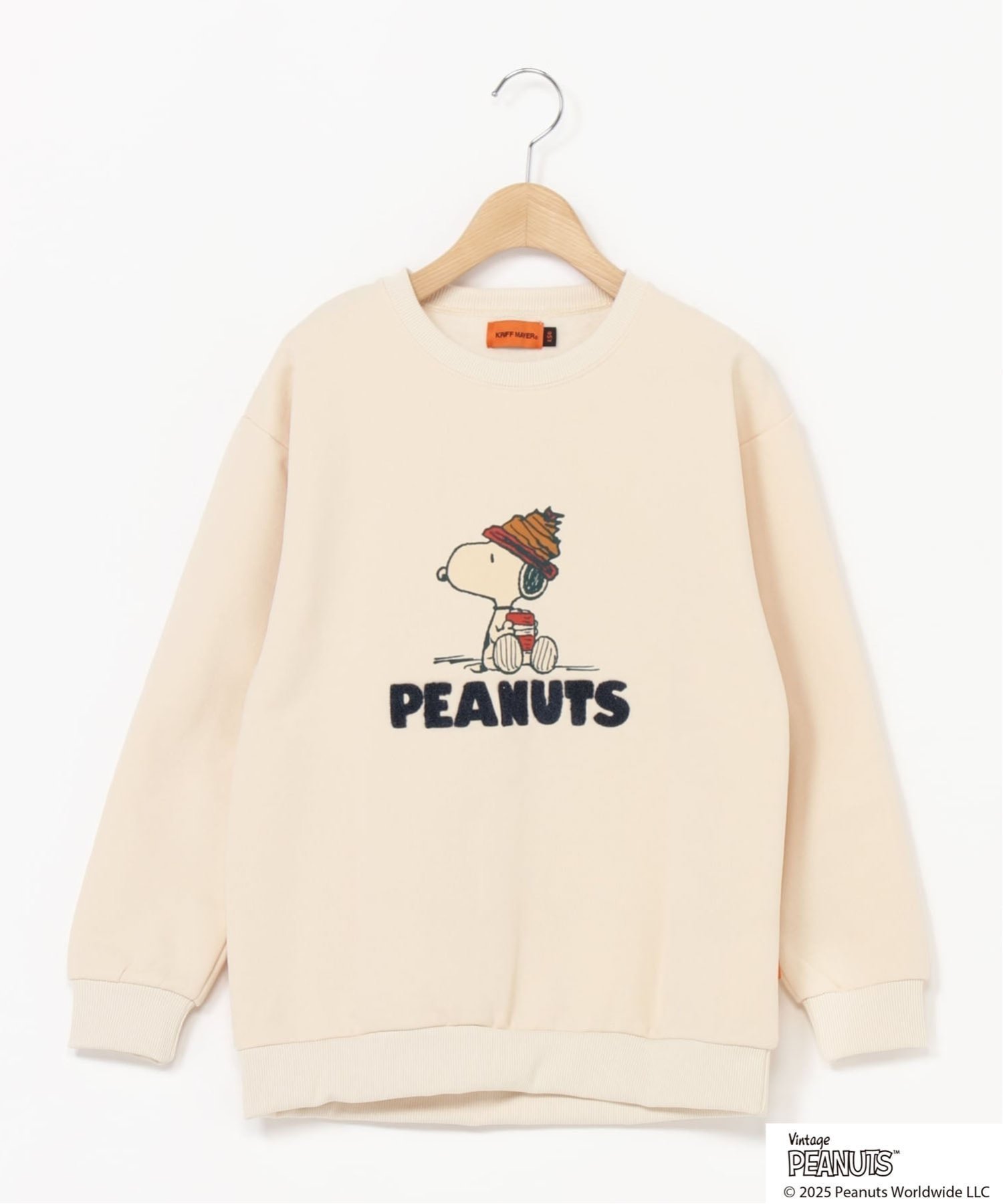 【クリフメイヤー キッズ/KRIFF MAYER / KIDS】のスヌーピー裏起毛スウェット インテリア・キッズ・メンズ・レディースファッション・服の通販 founy(ファニー) 　ファッション　Fashion　キッズファッション　Fashion for Kids　キャラクター　Character, Licensed Characters　グラフィック　Graphic, Graphic Design　シンプル　Simple, Minimal　スウェット / スエット　Sweatshirt, Sweatwear　スタンダード　Standard, Basic　フロント　Front, Front Design　ベーシック　Basic, Essential　メンズ　Men's, Menswear　リラックス　Relax, Relaxed Fit　冬　Winter / This Winter　A/W・秋冬　Autumn/Winter　おすすめ　Recommended / Our Picks　2025年　2025　2025-2026秋冬・A/W　Autumn/Winter 2025–26 AW25–26　NATURAL|ID: prp329100004788869 ipo3291000000035044218