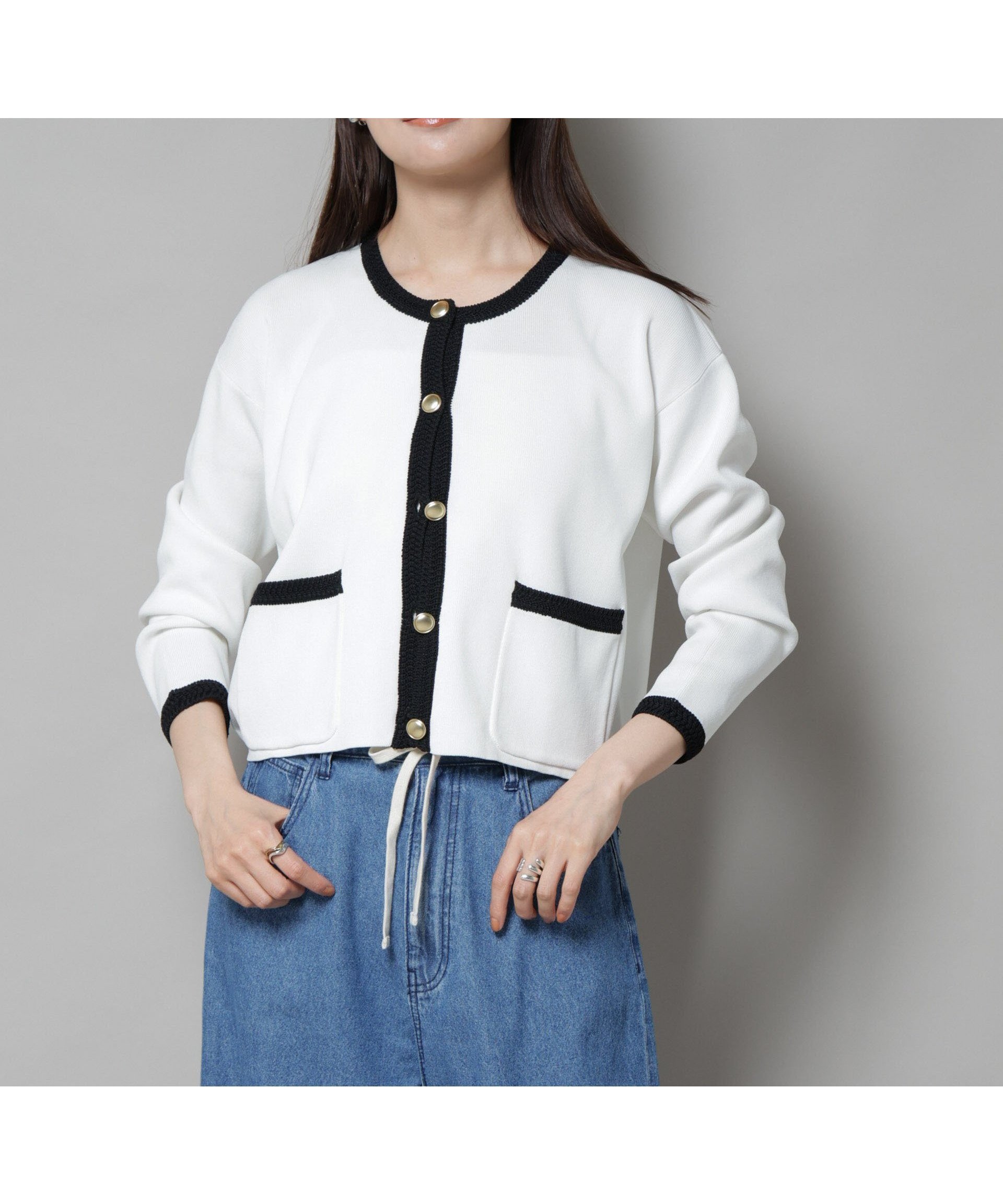 【ナノ ユニバース/nano universe】の洗濯機洗可配色ジャケットカーディガン インテリア・キッズ・メンズ・レディースファッション・服の通販 founy(ファニー) ファッション Fashion レディースファッション Fashion for Women インナー Innerwear カーディガン Cardigan, Knitwear ジャケット Jacket, Outerwear デニム Denim, Jeans Material ブレード Braid, Decorative Trim ボトム Bottoms, Lower Wear アウトレット Outlet / Clearance ビジネス 仕事 通勤 Business / Work / Commuting 2025年 2025 2025-2026秋冬・A/W Autumn/Winter 2025–26 AW25–26 アイボリー7|ID: prp329100004788877 ipo3291000000034753128