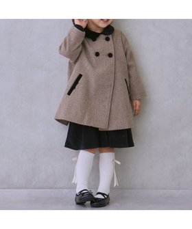 【ナルミヤ オンライン/NARUMIYA ONELINE / KIDS】の【リンク】ダブルブレストコート 人気、トレンドファッション・服の通販 founy(ファニー) ファッション Fashion キッズファッション Fashion for Kids アウター Coat Outerwear /Kids クラシカル Classical, Vintage-Inspired ポケット Pocket, Pocket Detail エレガント 上品 Elegant |ID:prp329100004788884