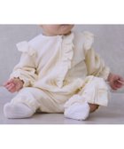 【ナルミヤ オンライン/NARUMIYA ONELINE / KIDS】のアソート前フリルカバーオール 人気、トレンドファッション・服の通販 founy(ファニー) ファッション Fashion キッズファッション Fashion for Kids おすすめ Recommended / Our Picks カットソー Cut and Sewn Top チュール Tulip, Tulip Motif フリル Frill, Ruffle ベロア Velour, Soft Velvet ポケット Pocket, Pocket Detail 無地 Plain, Solid Color thumbnail アイボリー|ID: prp329100004788894 ipo3291000000034913376