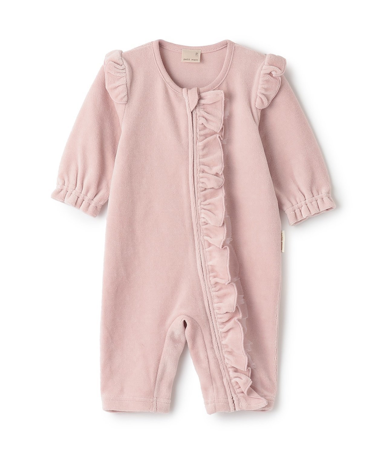 【ナルミヤ オンライン/NARUMIYA ONELINE / KIDS】のアソート前フリルカバーオール インテリア・キッズ・メンズ・レディースファッション・服の通販 founy(ファニー) ファッション Fashion キッズファッション Fashion for Kids おすすめ Recommended / Our Picks カットソー Cut and Sewn Top チュール Tulip, Tulip Motif フリル Frill, Ruffle ベロア Velour, Soft Velvet ポケット Pocket, Pocket Detail 無地 Plain, Solid Color ライト ピンク|ID: prp329100004788894 ipo3291000000034913377