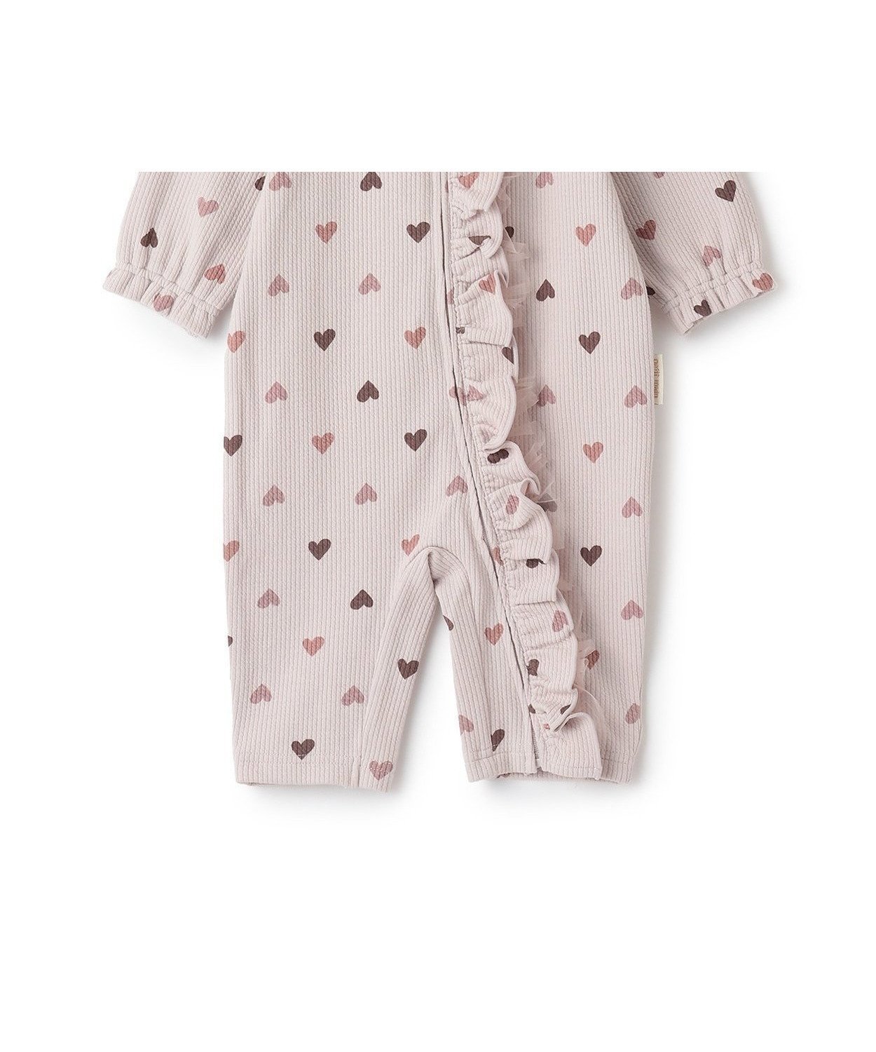 【ナルミヤ オンライン/NARUMIYA ONELINE / KIDS】のアソート前フリルカバーオール インテリア・キッズ・メンズ・レディースファッション・服の通販 founy(ファニー) ファッション Fashion キッズファッション Fashion for Kids おすすめ Recommended / Our Picks カットソー Cut and Sewn Top チュール Tulip, Tulip Motif フリル Frill, Ruffle ベロア Velour, Soft Velvet ポケット Pocket, Pocket Detail 無地 Plain, Solid Color ベージュ|ID: prp329100004788894 ipo3291000000034913379