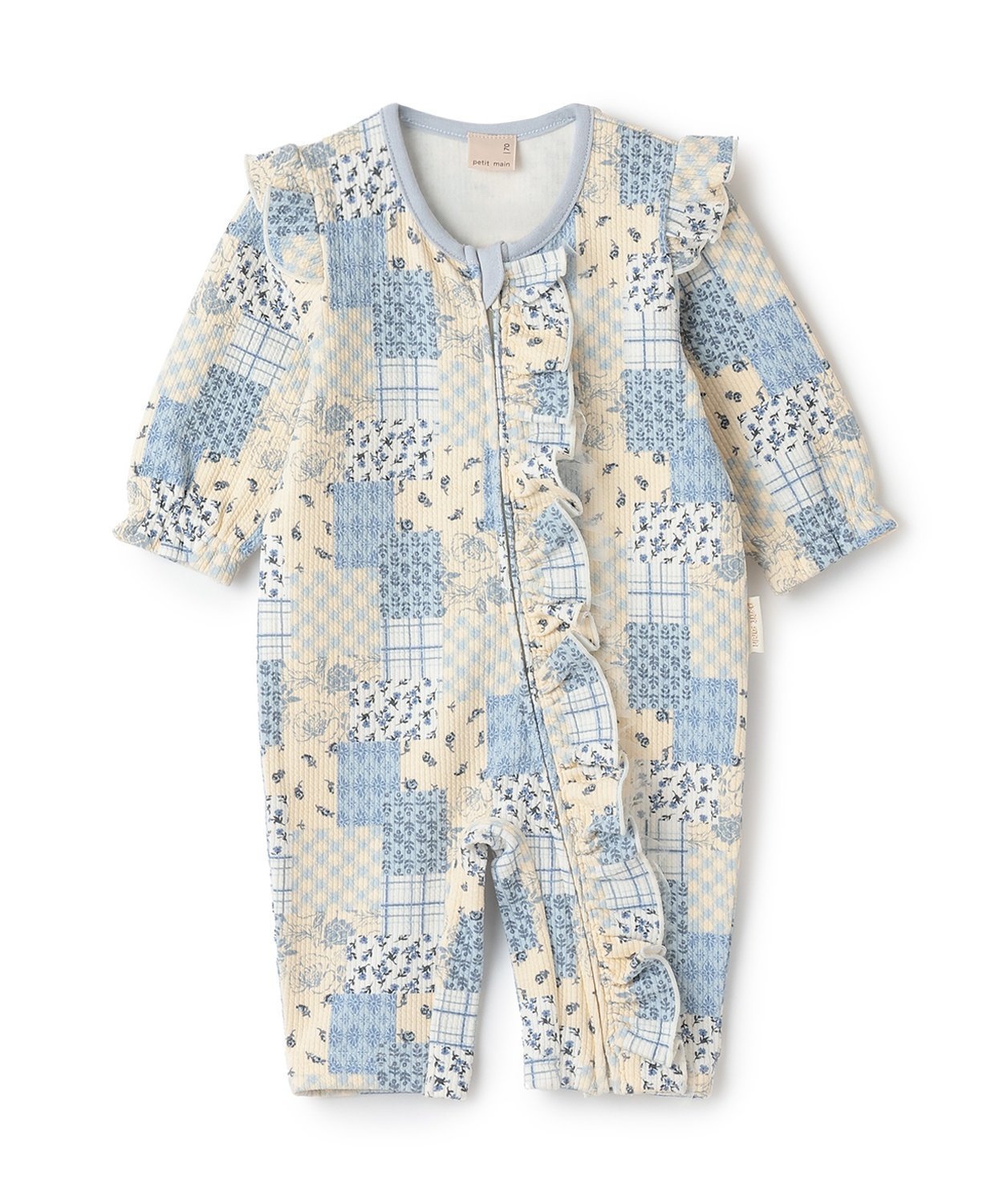 【ナルミヤ オンライン/NARUMIYA ONELINE / KIDS】のアソート前フリルカバーオール インテリア・キッズ・メンズ・レディースファッション・服の通販 founy(ファニー) ファッション Fashion キッズファッション Fashion for Kids おすすめ Recommended / Our Picks カットソー Cut and Sewn Top チュール Tulip, Tulip Motif フリル Frill, Ruffle ベロア Velour, Soft Velvet ポケット Pocket, Pocket Detail 無地 Plain, Solid Color ライト ブルー|ID: prp329100004788894 ipo3291000000034913381