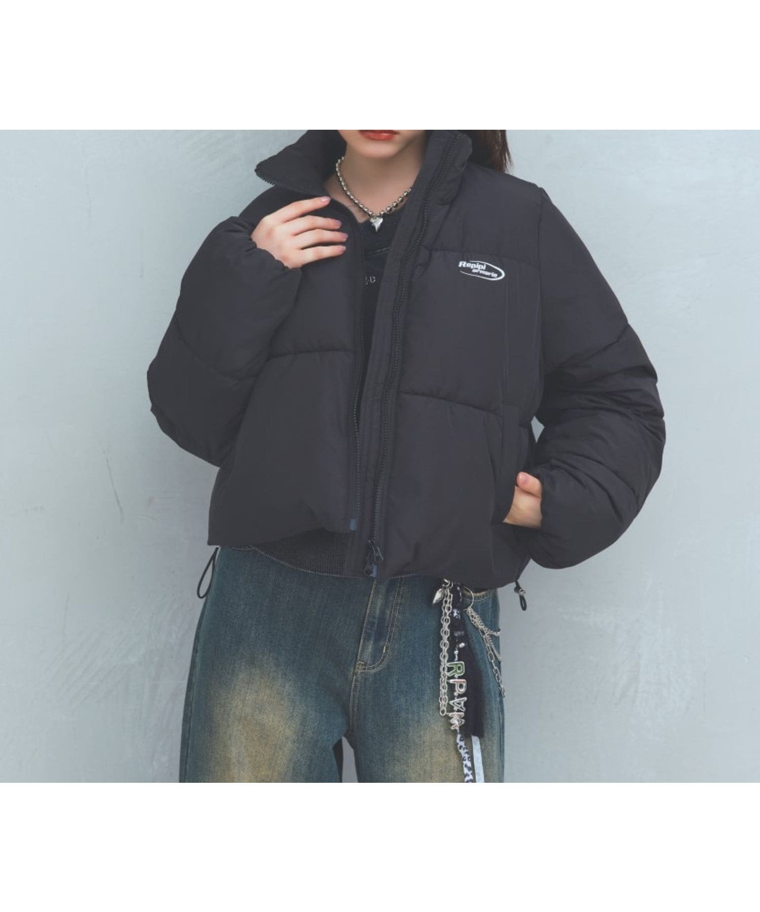 【レピピアルマリオ/repipi armario / KIDS】のエアサーマルショートブルゾン インテリア・キッズ・メンズ・レディースファッション・服の通販 founy(ファニー) ファッション Fashion キッズファッション Fashion for Kids ショート Short, Short Length スニーカー Sneakers, Trainers ダウン Down, Puffer デニム Denim, Jeans Material ブルゾン Blouson, Bomber Jacket ボトム Bottoms, Lower Wear ワンポイント One Point, Statement Accent 切替 Switching, Contrast Panel 厚底 Platform Shoes ブラック09|ID: prp329100004788923 ipo3291000000034913316