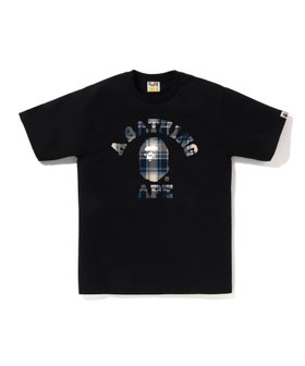 【ア ベイシング エイプ/A BATHING APE】のBAPE CHECK COLLEGE TEE 人気、トレンドファッション・服の通販 founy(ファニー) ファッション Fashion レディースファッション Fashion for Women インナー Innerwear ショート Short, Short Length スリーブ Sleeve, Long Sleeve / Short Sleeve フロント Front, Front Design プリント Print, Printed Pattern ラバー Rubber, Rubber Sole 人気 Popular, Best Seller |ID:prp329100004788956