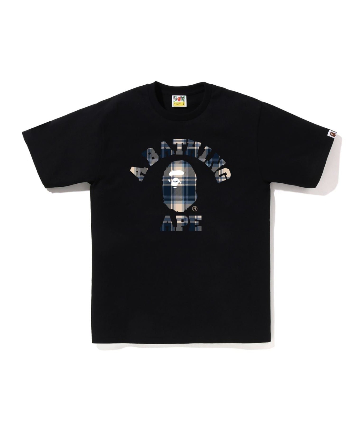 【ア ベイシング エイプ/A BATHING APE】のBAPE CHECK COLLEGE TEE インテリア・キッズ・メンズ・レディースファッション・服の通販 founy(ファニー) ファッション Fashion レディースファッション Fashion for Women インナー Innerwear ショート Short, Short Length スリーブ Sleeve, Long Sleeve / Short Sleeve フロント Front, Front Design プリント Print, Printed Pattern ラバー Rubber, Rubber Sole 人気 Popular, Best Seller BKxBL|ID: prp329100004788956 ipo3291000000034907863