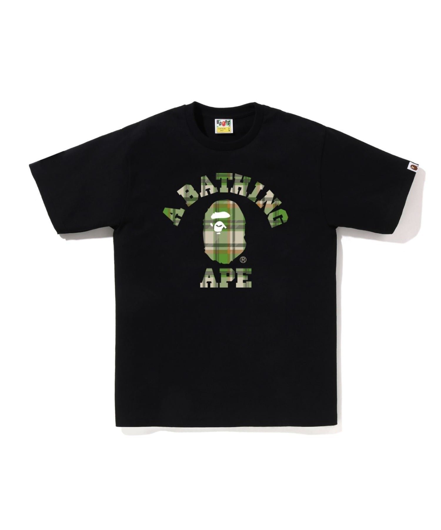 【ア ベイシング エイプ/A BATHING APE】のBAPE CHECK COLLEGE TEE インテリア・キッズ・メンズ・レディースファッション・服の通販 founy(ファニー) ファッション Fashion レディースファッション Fashion for Women インナー Innerwear ショート Short, Short Length スリーブ Sleeve, Long Sleeve / Short Sleeve フロント Front, Front Design プリント Print, Printed Pattern ラバー Rubber, Rubber Sole 人気 Popular, Best Seller BKxGR|ID: prp329100004788956 ipo3291000000034907864