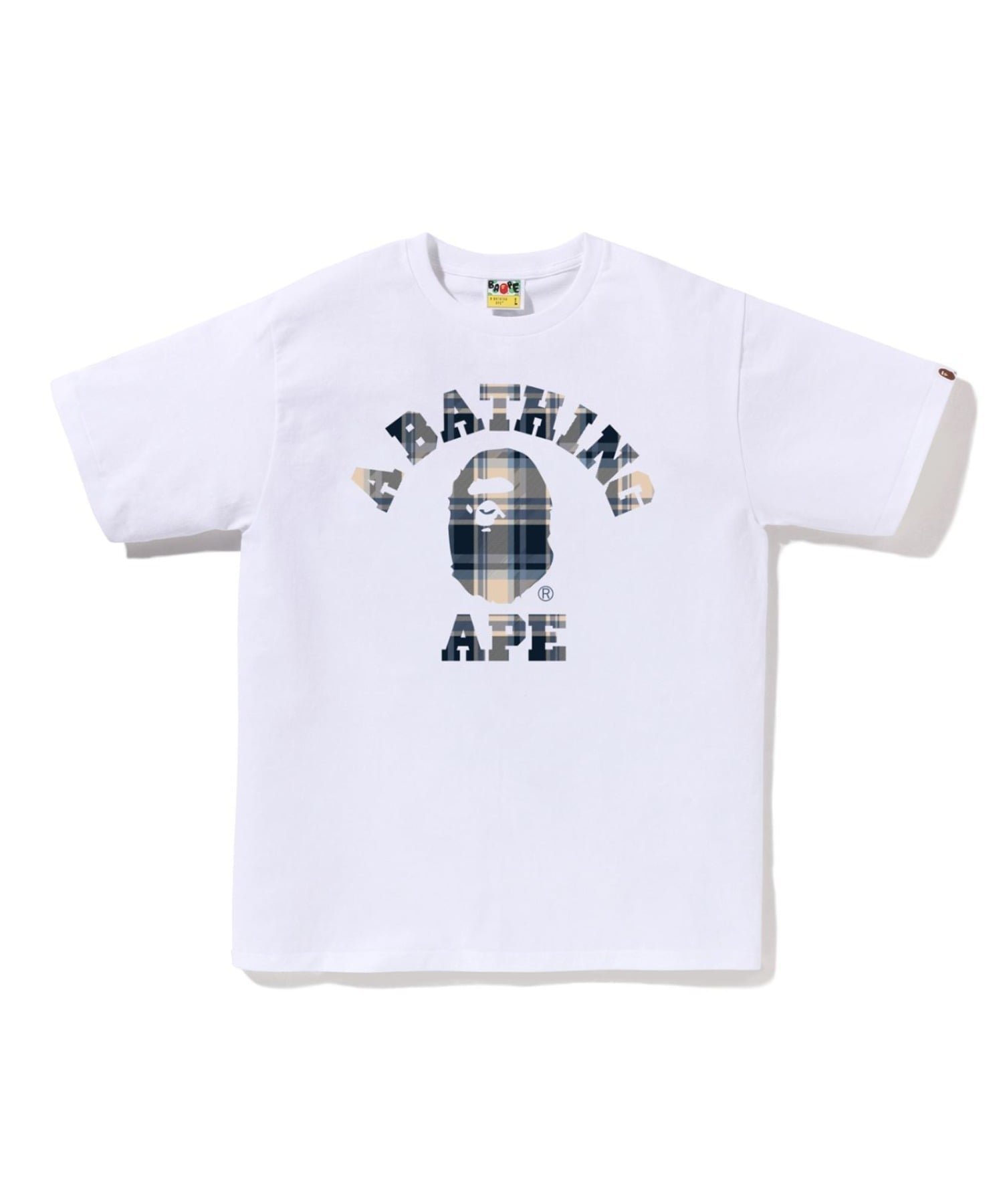 【ア ベイシング エイプ/A BATHING APE】のBAPE CHECK COLLEGE TEE インテリア・キッズ・メンズ・レディースファッション・服の通販 founy(ファニー) ファッション Fashion レディースファッション Fashion for Women インナー Innerwear ショート Short, Short Length スリーブ Sleeve, Long Sleeve / Short Sleeve フロント Front, Front Design プリント Print, Printed Pattern ラバー Rubber, Rubber Sole 人気 Popular, Best Seller WHxBL|ID: prp329100004788956 ipo3291000000034907867