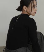 【ヘラム/hellam】のモックネックシェルボタンリブニット 人気、トレンドファッション・服の通販 founy(ファニー) ファッション Fashion レディースファッション Fashion for Women トップス・カットソー Cut & Sew Tops ニット Knit Tops & Sweaters シンプル Simple, Minimal リブニット Rib Knit, Ribbed Knit thumbnail ブラック|ID: prp329100004788960 ipo3291000000034881944