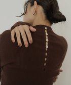 【ヘラム/hellam】のモックネックシェルボタンリブニット 人気、トレンドファッション・服の通販 founy(ファニー) ファッション Fashion レディースファッション Fashion for Women トップス・カットソー Cut & Sew Tops ニット Knit Tops & Sweaters シンプル Simple, Minimal リブニット Rib Knit, Ribbed Knit thumbnail ブラウン|ID: prp329100004788960 ipo3291000000034881946