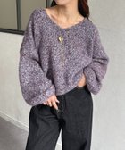 【ゼヴォン/Thevon】のVネックMIXショートニット 人気、トレンドファッション・服の通販 founy(ファニー) ファッション Fashion レディースファッション Fashion for Women トップス・カットソー Cut & Sew Tops ニット Knit Tops & Sweaters Vネックトップス V-Neck Tops / V-Cut Neckline Shirts ショート Short, Short Length スラックス Slacks, Dress Pants デニム Denim, Jeans Material バランス Balance, Style Balance 冬 Winter / This Winter 再入荷 Restock / Back in Stock おすすめ Recommended / Our Picks 2025年 2025 2025-2026秋冬・A/W Autumn/Winter 2025–26 AW25–26 thumbnail パープル|ID: prp329100004788966 ipo3291000000034753495