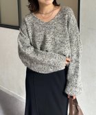 【ゼヴォン/Thevon】のVネックMIXショートニット 人気、トレンドファッション・服の通販 founy(ファニー) ファッション Fashion レディースファッション Fashion for Women トップス・カットソー Cut & Sew Tops ニット Knit Tops & Sweaters Vネックトップス V-Neck Tops / V-Cut Neckline Shirts ショート Short, Short Length スラックス Slacks, Dress Pants デニム Denim, Jeans Material バランス Balance, Style Balance 冬 Winter / This Winter 再入荷 Restock / Back in Stock おすすめ Recommended / Our Picks 2025年 2025 2025-2026秋冬・A/W Autumn/Winter 2025–26 AW25–26 thumbnail モカ|ID: prp329100004788966 ipo3291000000034753500