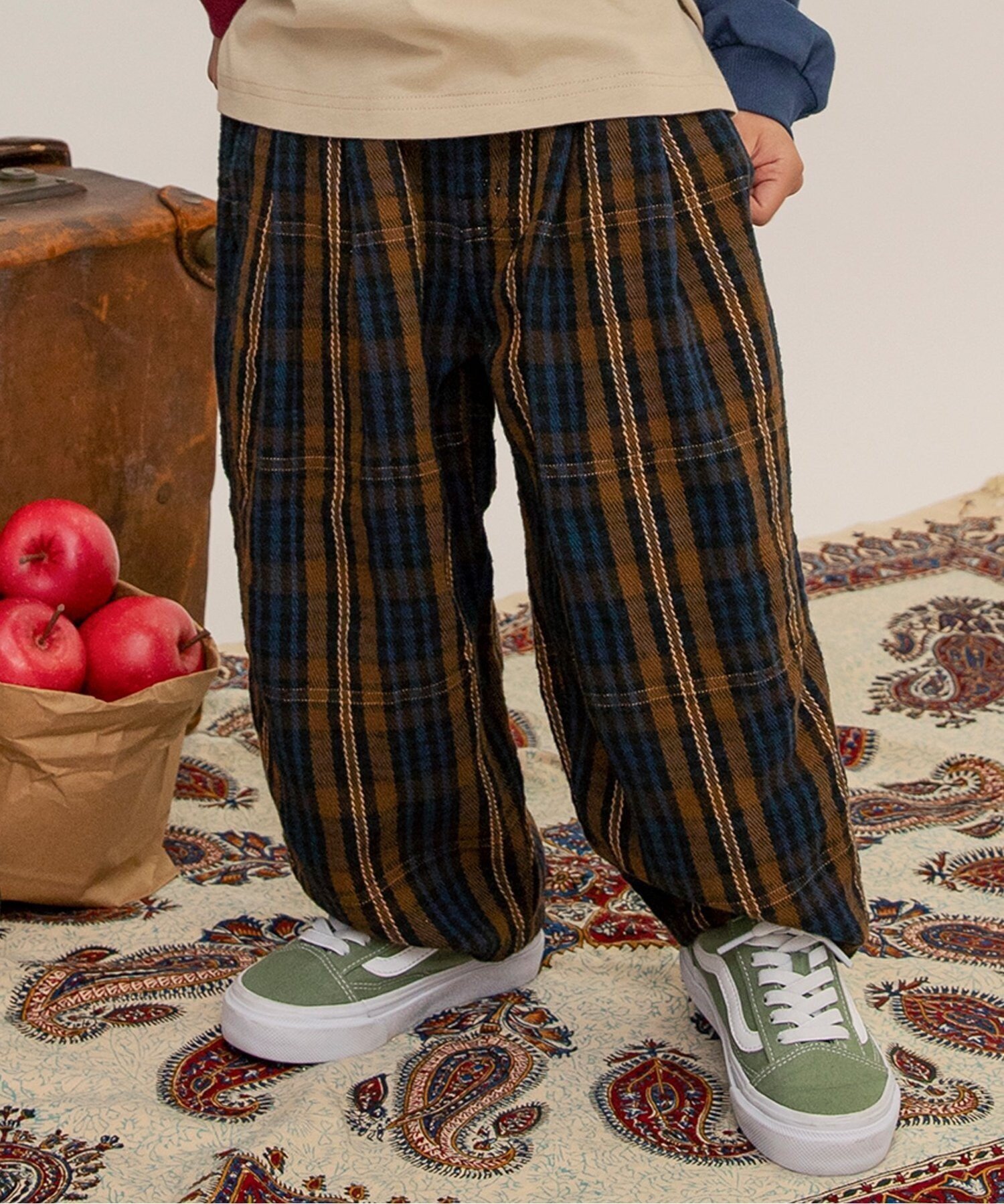 【エフオー オンラインストア/F.O.Online Store / KIDS】のワイドタックパンツ 10分丈 インテリア・キッズ・メンズ・レディースファッション・服の通販 founy(ファニー) ファッション Fashion キッズファッション Fashion for Kids ボトムス Bottoms ストレート Straight, Straight Cut スニーカー Sneakers, Trainers ボトム Bottoms, Lower Wear ワイド Wide, Wide Fit A/W・秋冬 Autumn/Winter キャメル|ID: prp329100004788989 ipo3291000000034753593