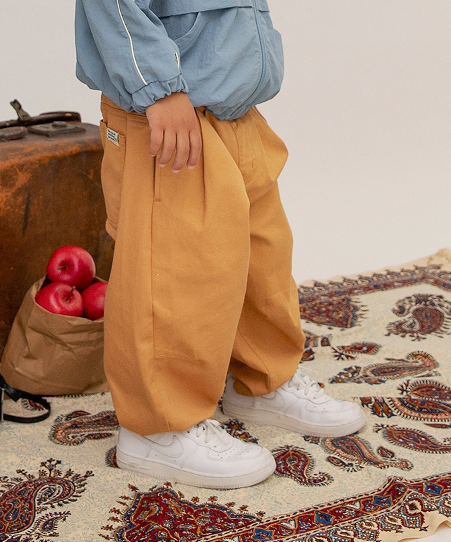 【エフオー オンラインストア/F.O.Online Store / KIDS】のワイドタックパンツ 10分丈 インテリア・キッズ・メンズ・レディースファッション・服の通販 founy(ファニー) ファッション Fashion キッズファッション Fashion for Kids ボトムス Bottoms ストレート Straight, Straight Cut スニーカー Sneakers, Trainers ボトム Bottoms, Lower Wear ワイド Wide, Wide Fit A/W・秋冬 Autumn/Winter イエロー|ID: prp329100004788989 ipo3291000000034753607