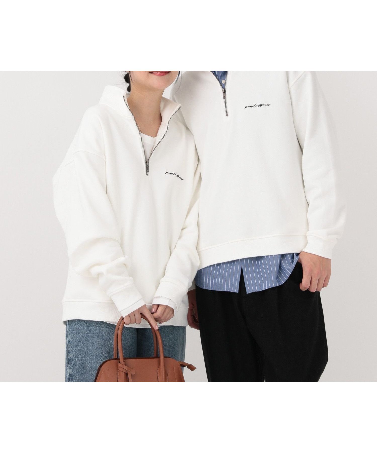 【グローバルワーク/GLOBAL WORK】のソフトタッチスウェット/裏起毛/ハーフジップ/606878 インテリア・キッズ・メンズ・レディースファッション・服の通販 founy(ファニー) 　ファッション　Fashion　レディースファッション　Fashion for Women　トップス・カットソー　Cut & Sew Tops　レディースパーカー・カジュアルフーディー　Casual Hoodies & Sweatshirts　スウェット・クルーネックトップス　Sweatshirts & Crewnecks / Relaxed Fit Sweat Tops　おすすめ　Recommended / Our Picks　スウェット / スエット　Sweatshirt, Sweatwear　スラックス　Slacks, Dress Pants　デニム　Denim, Jeans Material　トレンド　Trend, Trending Now　リラックス　Relax, Relaxed Fit　ワイド　Wide, Wide Fit　オフ05|ID: prp329100004789003 ipo3291000000034927381