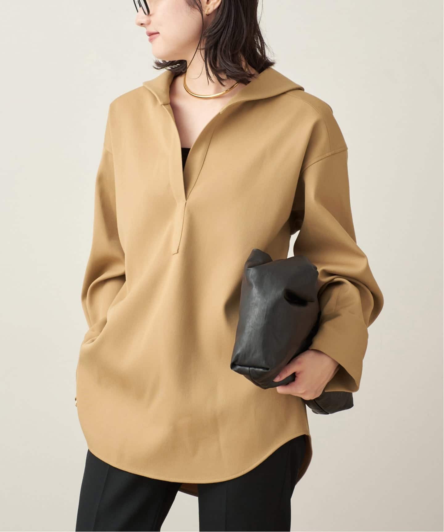 【プラージュ/Plage】のダブルクロスフォルム ブラウス インテリア・キッズ・メンズ・レディースファッション・服の通販 founy(ファニー) ファッション Fashion レディースファッション Fashion for Women トップス・カットソー Cut & Sew Tops シャツ・ブラウス・オフィスカジュアル Elegant Blouses & Button-Ups おすすめ Recommended / Our Picks キャメル|ID: prp329100004789011 ipo3291000000034872437