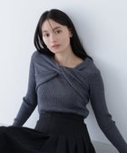 【ナチュラル ビューティー ベーシック/NATURAL BEAUTY BASIC】のツイストラメリブニット 人気、トレンドファッション・服の通販 founy(ファニー) ファッション Fashion レディースファッション Fashion for Women トップス・カットソー Cut & Sew Tops ニット Knit Tops & Sweaters ツイスト Tweed, Tweed Fabric thumbnail チャコール1|ID: prp329100004789016 ipo3291000000035188247