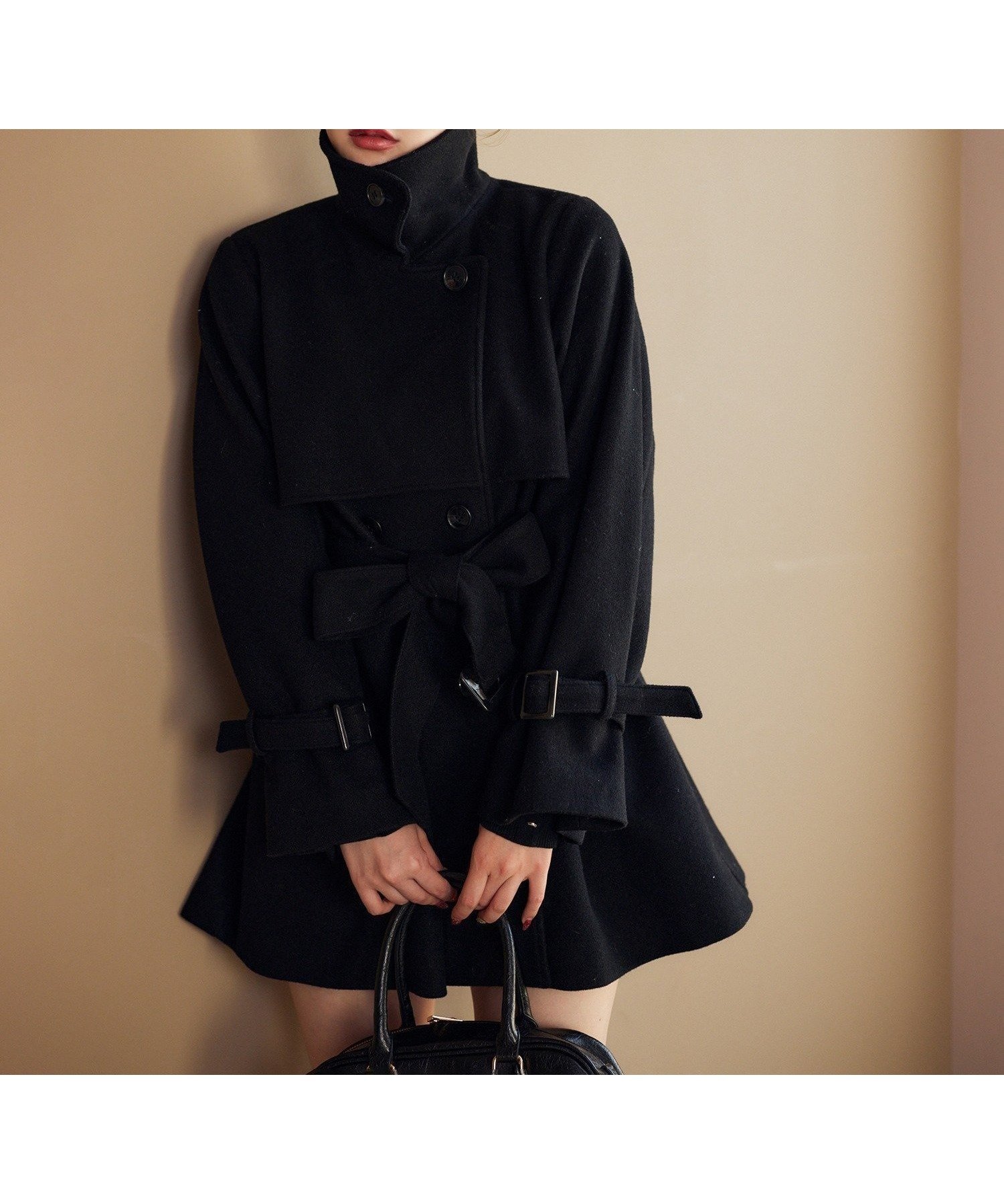 【ナイスクラップ/NICE CLAUP】の【リバイバル】マルチミドルコート・S/Mサイズ展開 インテリア・キッズ・メンズ・レディースファッション・服の通販 founy(ファニー) 　ファッション　Fashion　レディースファッション　Fashion for Women　アウター　Coat / Outerwear Collection　コート・ロングコート・ピーコート　Long Coats, Peacoats & More　2025年　2025　2025-2026秋冬・A/W　Autumn/Winter 2025–26 AW25–26　おすすめ　Recommended / Our Picks　スタンド　Stand Collar, Upright Stand　フェミニン　Feminine, Girly　ボトム　Bottoms, Lower Wear　ミドル　Middle Length, Mid Height　ロング　Long, Long-Length　防寒　Cold Protection, Winter-Ready　ブラック|ID: prp329100004789028 ipo3291000000034770707