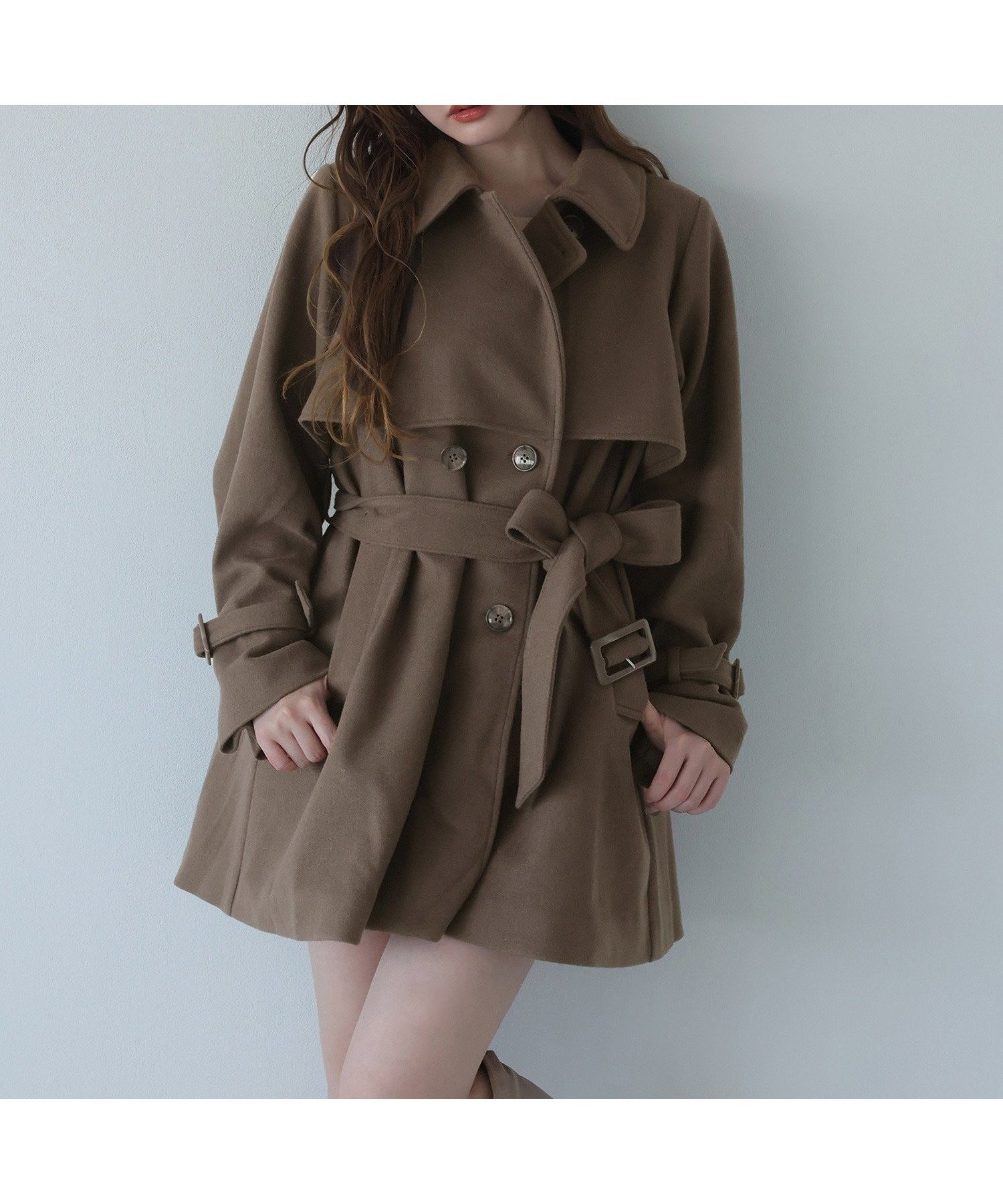 【ナイスクラップ/NICE CLAUP】の【リバイバル】マルチミドルコート・S/Mサイズ展開 インテリア・キッズ・メンズ・レディースファッション・服の通販 founy(ファニー) 　ファッション　Fashion　レディースファッション　Fashion for Women　アウター　Coat / Outerwear Collection　コート・ロングコート・ピーコート　Long Coats, Peacoats & More　2025年　2025　2025-2026秋冬・A/W　Autumn/Winter 2025–26 AW25–26　おすすめ　Recommended / Our Picks　スタンド　Stand Collar, Upright Stand　フェミニン　Feminine, Girly　ボトム　Bottoms, Lower Wear　ミドル　Middle Length, Mid Height　ロング　Long, Long-Length　防寒　Cold Protection, Winter-Ready　ブラウン|ID: prp329100004789028 ipo3291000000034770710