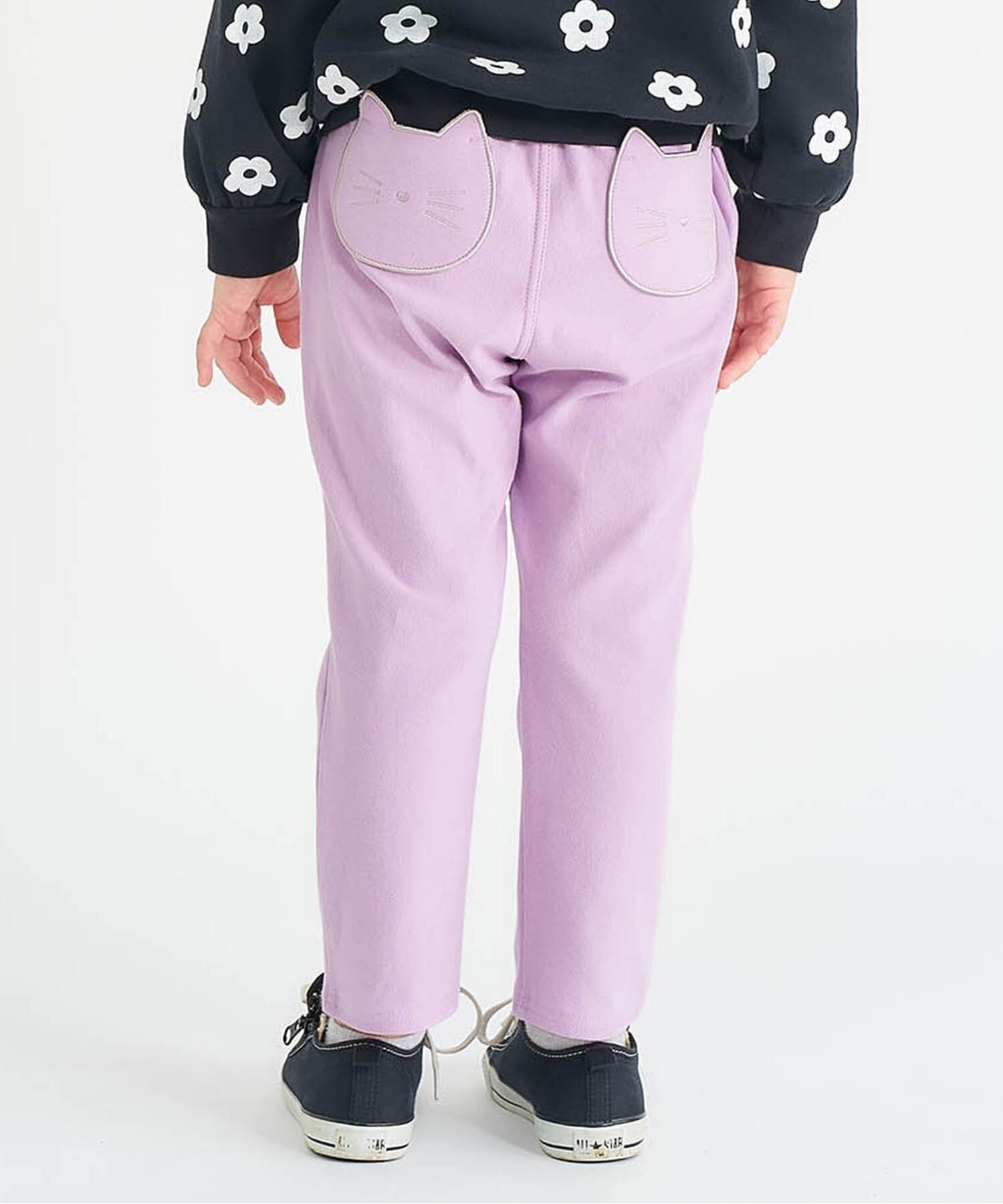 【エフオー オンラインストア/F.O.Online Store / KIDS】の3柄ポケットモチーフカットソーパンツ 10分丈 インテリア・キッズ・メンズ・レディースファッション・服の通販 founy(ファニー) 　ファッション　Fashion　キッズファッション　Fashion for Kids　トップス・カットソー　Cut & Sew Tops　ボトムス　Bottoms　おすすめ　Recommended / Our Picks　ストレート　Straight, Straight Cut　ネコ　Cat, Feline Motif　ポケット　Pocket, Pocket Detail　A/W・秋冬　Autumn/Winter　ラベンダー|ID: prp329100004789053 ipo3291000000035250768