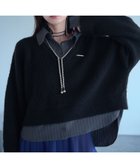 【ハレ/HARE】のシャツドッキングVネックニット 人気、トレンドファッション・服の通販 founy(ファニー) ファッション Fashion レディースファッション Fashion for Women トップス・カットソー Cut & Sew Tops ニット Knit Tops & Sweaters シャツ・ブラウス・オフィスカジュアル Elegant Blouses & Button-Ups Vネックトップス V-Neck Tops / V-Cut Neckline Shirts アンクル Ankle-Length Design イヤリング Earrings ウェーブ Wavy Pattern ジャケット Jacket, Outerwear スタイリッシュ Stylish, Fashionable ストライプ Stripe, Striped Pattern ストレート Straight, Straight Cut スニーカー Sneakers, Trainers スリム Slim, Slim Fit トレンド Trend, Trending Now ドッキング Docking, Mixed Material ネックレス Necklace, Pendant Necklace パール Pearl, Pearl Accent ビジュー Bijou, Jewel-like Accent プレート Plate, Dish ワイド Wide, Wide Fit thumbnail ブラック09|ID: prp329100004789070 ipo3291000000034753955