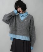 【ハレ/HARE】のシャツドッキングVネックニット 人気、トレンドファッション・服の通販 founy(ファニー) ファッション Fashion レディースファッション Fashion for Women トップス・カットソー Cut & Sew Tops ニット Knit Tops & Sweaters シャツ・ブラウス・オフィスカジュアル Elegant Blouses & Button-Ups Vネックトップス V-Neck Tops / V-Cut Neckline Shirts アンクル Ankle-Length Design イヤリング Earrings ウェーブ Wavy Pattern ジャケット Jacket, Outerwear スタイリッシュ Stylish, Fashionable ストライプ Stripe, Striped Pattern ストレート Straight, Straight Cut スニーカー Sneakers, Trainers スリム Slim, Slim Fit トレンド Trend, Trending Now ドッキング Docking, Mixed Material ネックレス Necklace, Pendant Necklace パール Pearl, Pearl Accent ビジュー Bijou, Jewel-like Accent プレート Plate, Dish ワイド Wide, Wide Fit thumbnail グレー18|ID: prp329100004789070 ipo3291000000034753956