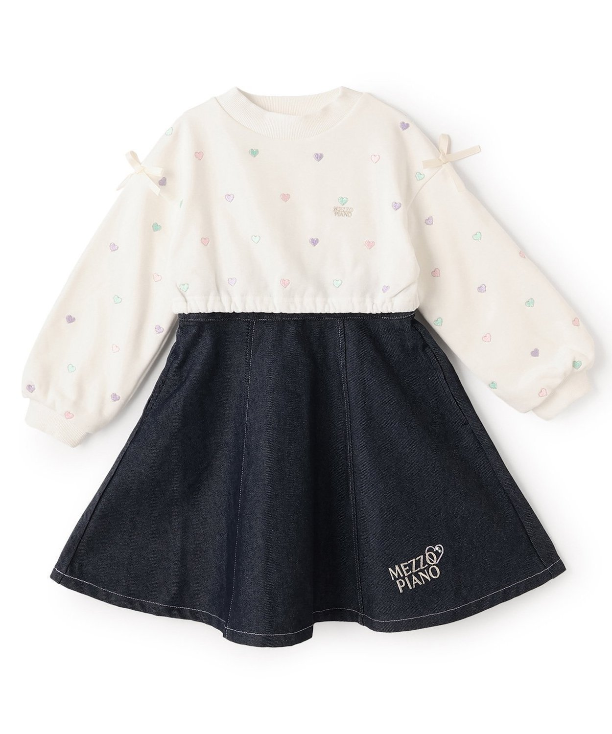 【ナルミヤ オンライン/NARUMIYA ONELINE / KIDS】の【人気商品再入荷】【直営店で取り扱い無し】プチハート刺しゅう ドッキングワンピース インテリア・キッズ・メンズ・レディースファッション・服の通販 founy(ファニー) ファッション Fashion キッズファッション Fashion for Kids ワンピース Dresses おすすめ Recommended / Our Picks トレンド Trend, Trending Now トレーナー Sweatshirt, Trainer ドッキング Docking, Mixed Material バランス Balance, Style Balance ポケット Pocket, Pocket Detail 人気 Popular, Best Seller 再入荷 Restock / Back in Stock A/W・秋冬 Autumn/Winter オフ ホワイト|ID: prp329100004789073 ipo3291000000035015823