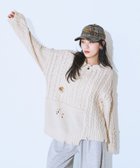 【ジーナシス/JEANASiS】のリメイクライクケーブルプルオーバー アイボリー|ID: prp329100004789097 ipo3291000000034754056