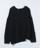 【ジーナシス/JEANASiS】のリメイクライクケーブルプルオーバー ブラック|ID: prp329100004789097 ipo3291000000034754058